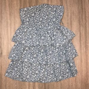 Floral strapless dress